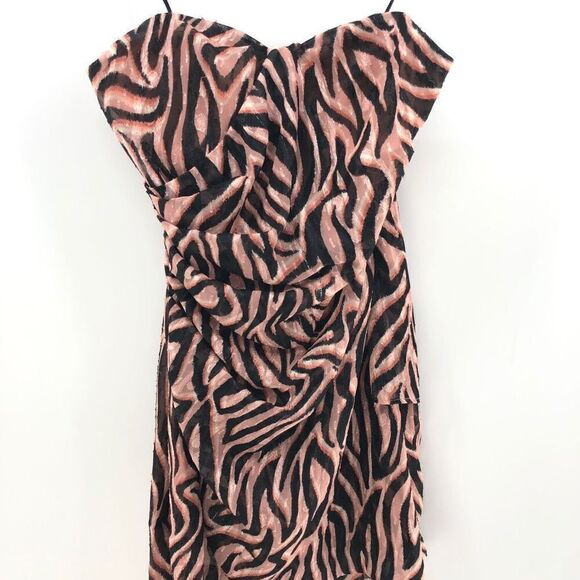 DUNDAS x REVOLVE Lana Mini Dress in Natural Zebra - Picture 4 of 9